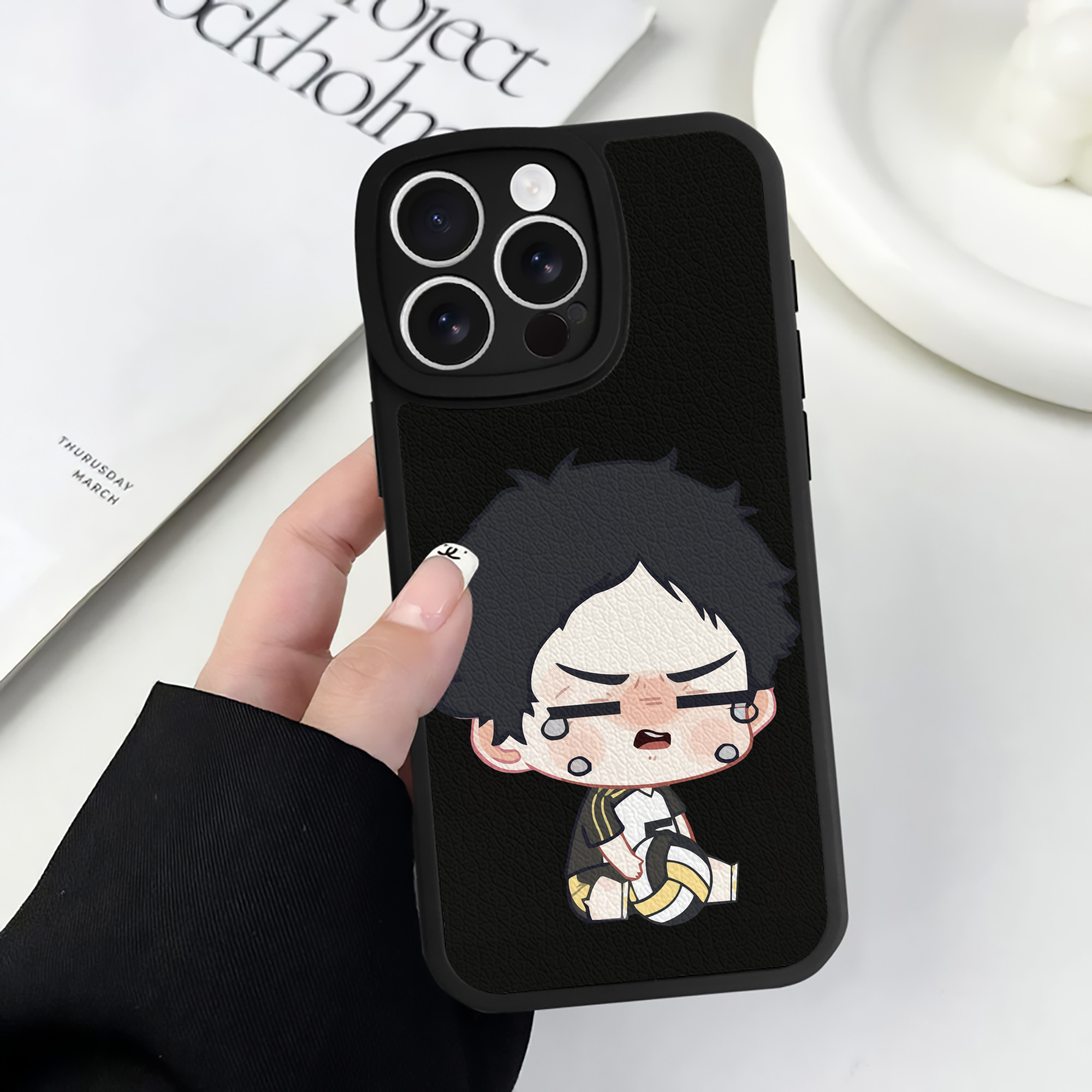（画像用） ハイキュー!! Haikyu!! 【iPhone 16シリーズ対応】シリコンスマホケース（レザー調） 材質：シリコン